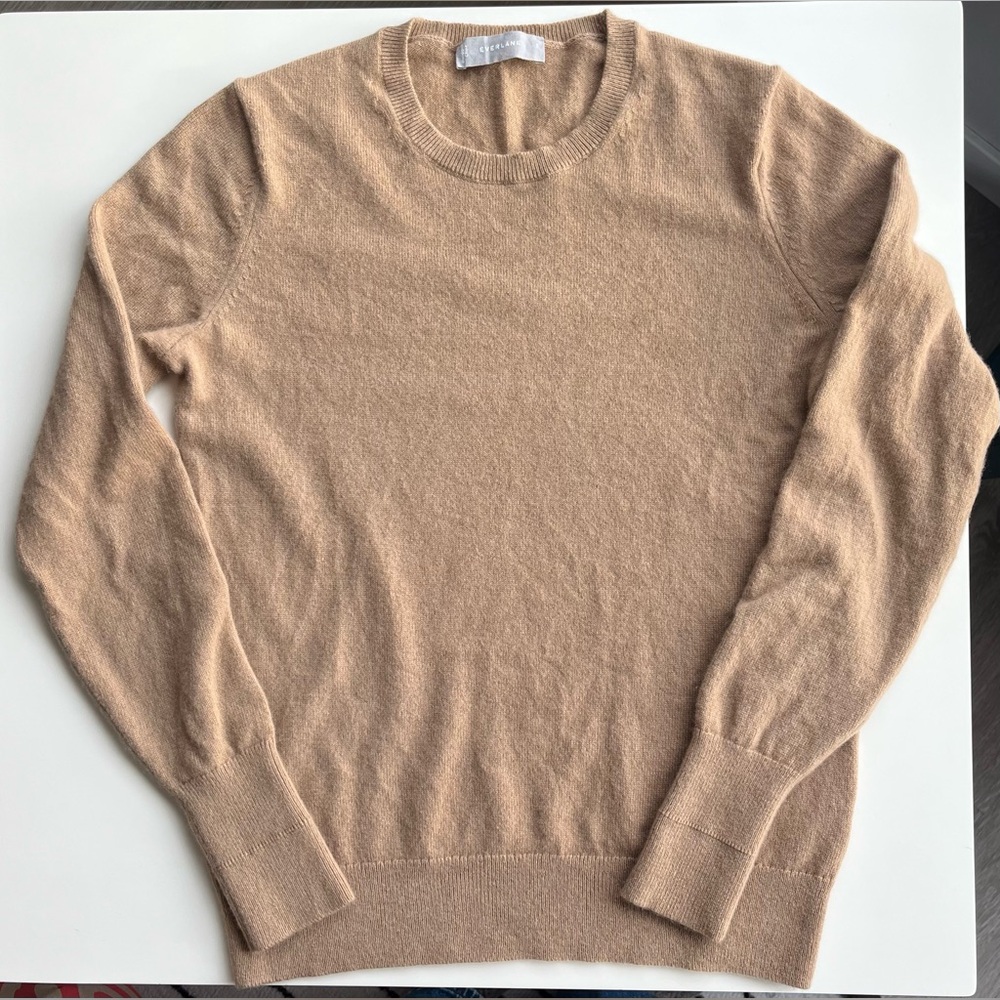 Everlane 100% Cashmere Crewneck Sweater – Camel Brown